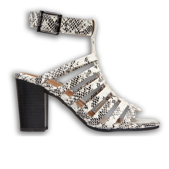 Vionic Sami Gladiator Cage Sandals Snakeskin Leather Size 7 EUC - Picture 1 of 6